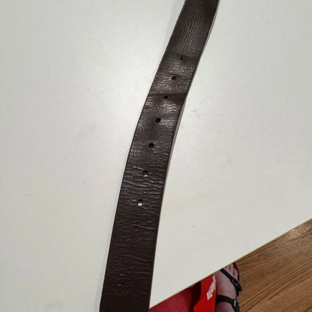 Timerland Brown Leather Mens Belt Sz 40 Distressed